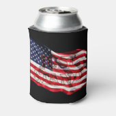 ジャストスタンド、アメリカ国旗 缶クーラー (缶裏面)