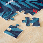 ジャストスタート水彩ナイトガーデン – ターコイズ ジグソーパズル (側面)