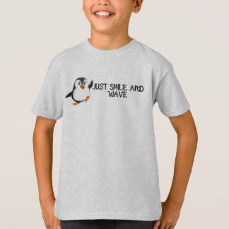 ジャストスマイルとウェーブペンギン Tシャツ