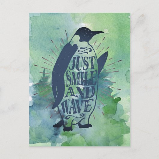 ジャストスマイルと波 ポストカード (正面)