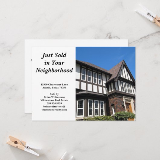 ジャストセッカスタムドハウスフォト実在エテートマーケティング カード (正面/裏面インサイチュ)