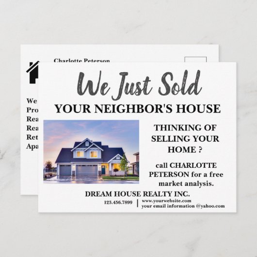 ジャストセッ実在ドエテートマーケティング ポストカード (正面/裏面)