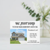 ジャストセンド不動産仲介業者実在エテートマーケティングはがき ポストカード (スタンド正面)