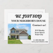 ジャストセンド不動産仲介業者実在エテートマーケティングはがき ポストカード (正面/裏面)