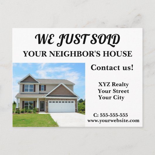 ジャストセンド不動産仲介業者実在エテートマーケティングはがき ポストカード (正面)