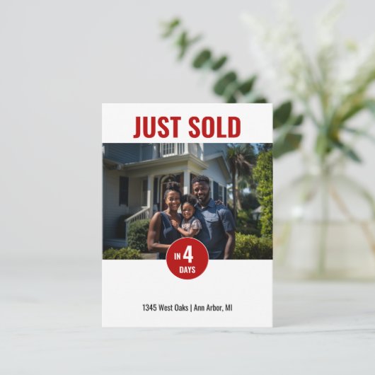 ジャストセールドレッド実在エテートマーケティング ポストカード (スタンド正面)