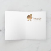 ジャストダッキー(アヒルちゃん)おもしろい誕生日かわいい鳥 カード (内部)