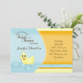 ジャストダッキー（アヒルちゃん）ベビーシャワー招待状 招待状 (スタンド正面)