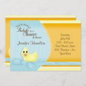 ジャストダッキー（アヒルちゃん）ベビーシャワー招待状 招待状 (正面/裏面)