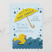 ジャストダッキー(アヒルちゃん) 招待状 (正面/裏面)