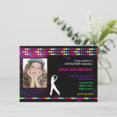 ジャストダンスパーティーディスコボールフォトパーティの招待状 招待状 (スタンド正面)