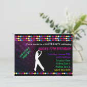 ジャストダンスパーティーディスコボール招待状 招待状 (スタンド正面)