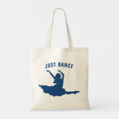 ジャストダンス文字 – ブルーダンサーシルエット トートバッグ (裏面)