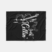 ジャストチェリおもしろいンチェリストミュージシャンギフトチェロ フリースブランケット (正面(横))