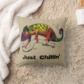 ジャストチリン – Rainbow Chameleon Lizard クッション (ブランケット)