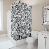 ジャストドッグコーラルミント シャワーカーテン (インサイチュ)