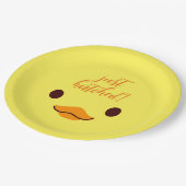 ジャストハッチド新生児イエローシック ペーパープレート (アングル)