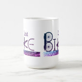 「ジャストバイク」バイクパーツ&タイヤトラックのグラフィティ コーヒーマグカップ (中央)