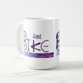 「ジャストバイク」バイクパーツ&タイヤトラックのグラフィティ コーヒーマグカップ (正面左)