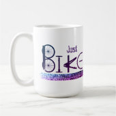 「ジャストバイク」バイクパーツ&タイヤトラックのグラフィティ コーヒーマグカップ (左)