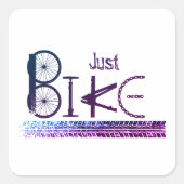 「ジャストバイク」バイクパーツ&タイヤトラックのグラフィティ スクエアシール (正面)