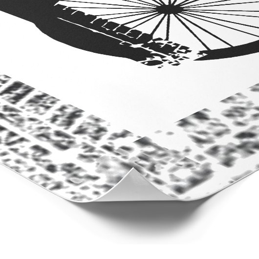 「ジャストバイク」バイクパーツ&タイヤトラックのグラフィティ ポスター (角)