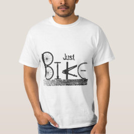 「ジャストバイク」バイクパーツ&タイヤトラックのグラフィティ Tシャツ