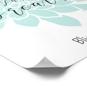 ジャストバイブグリーンホワイトヨガ引用文禅フローラ ポスター (角)