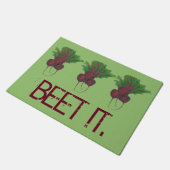 ジャストビーツ(ビート)おもしろいイットレッドビーツガーデンベジエ ドアマット (アングル)