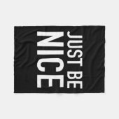 ジャストビーニース – 高揚やる気を起こさせる引用文 フリースブランケット (正面(横))