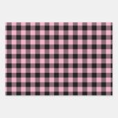 ジャストピンクシェブロン水牛プレイドクリスマス ラッピングペーパーシート (正面3)