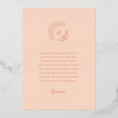 ジャストピーシーバラ金ゴールドグラード発表 箔招待状 (裏面)