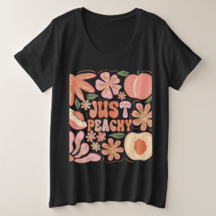 ジャストピーシーフローラデザイン プラスサイズTシャツ