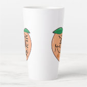 ジャストピーチおもしろい カフェラテマグ (正面)
