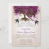 ジャストピーチサンギリアハートリーフツリー結婚式の招待 招待状 (正面)