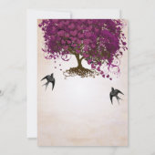 ジャストピーチサンギリアハートリーフツリー結婚式の招待 招待状 (裏面)