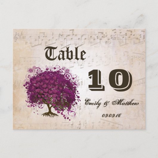 ジャストピーチサングリアハートリーフツリー ポストカード (正面)