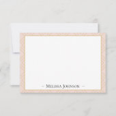 ジャストピーチパーソナライズされた桃 ノートカード (正面)