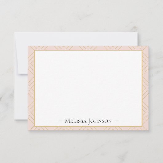 ジャストピーチパーソナライズされた桃 ノートカード (正面)