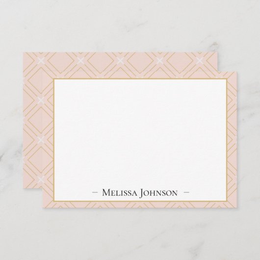 ジャストピーチパーソナライズされた桃 ノートカード (正面/裏面)