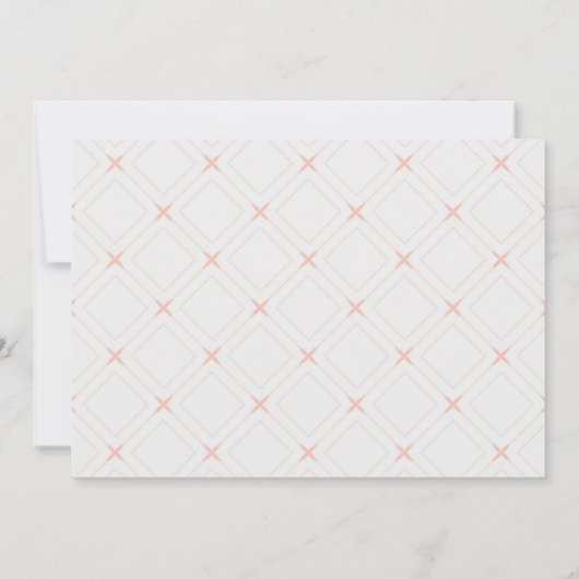 ジャストピーチホワイトアンドピーチパーソナライズされた ノートカード (裏面)