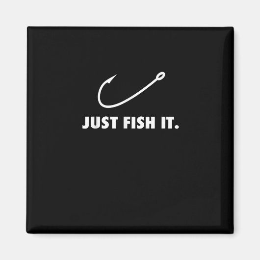 ジャストフィッシュイット魚釣りフックフィッシャーマンアウトドア マグネット (正面)
