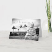 ジャストブリーフィトロピカルハワイブッダ白黒 カード (正面)