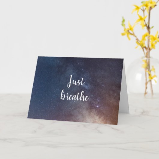 ジャストブレイズ – ナイトスカイ引用文 カード (黄色い花)