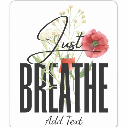 ジャストブレスインスピレーションフローラヨガ シール (正面)