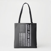 ジャストプレーン風変わりアメリカ国旗の選挙カマラ トートバッグ (正面)