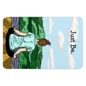 ジャストベ感動的ヨガ自然 マグネット (横)