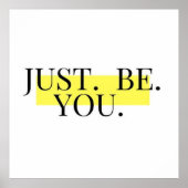 ジャストユーやる気を起こさせるミニマルタイポグラフィ ポスター (正面)