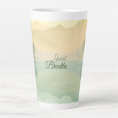 ジャストライフマウンテンフォレスト金ゴールドグリーンジャイアントCof カフェラテマグ (正面)