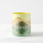 ジャストライフマウンテンフォレスト金ゴールドグリーン マグカップ (中央)